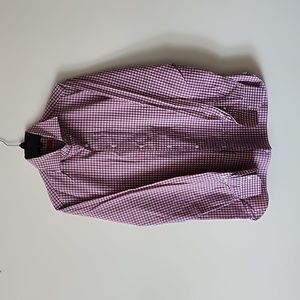 Isaia 42/16.5 red/white plaid